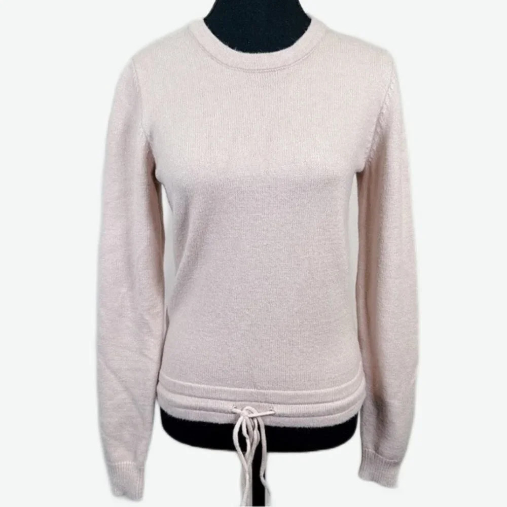 Heartloom Crew Neck Tie Waist Sweater Beige Color - Picture 2 of 16